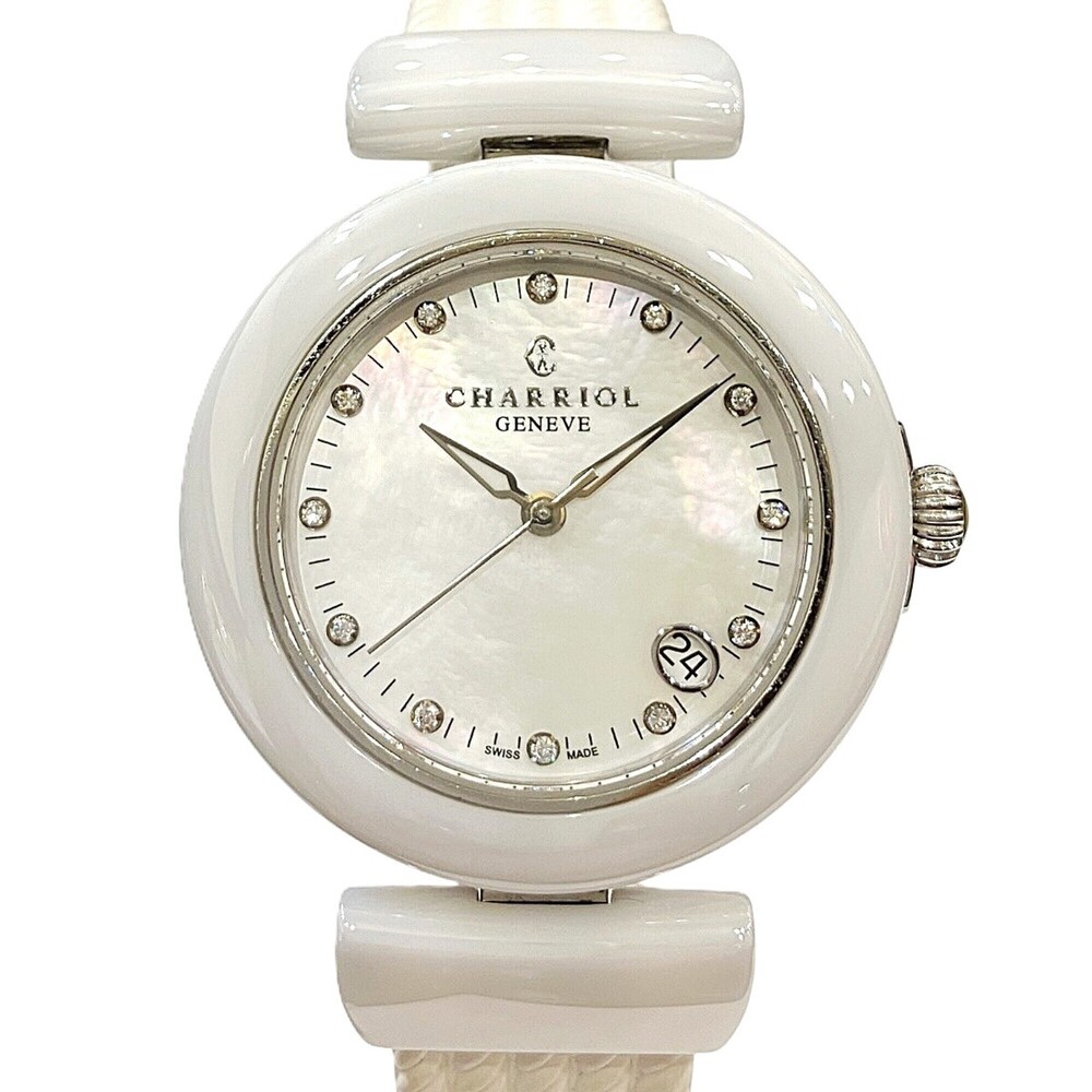 CHARRIOL AEL wristwatch, total weight 51g, stainless steel, rubber strap, qua...